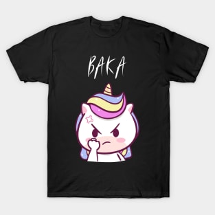 Funny Anime Baka Purple Kawaii Unicorn - Style 01 T-Shirt
